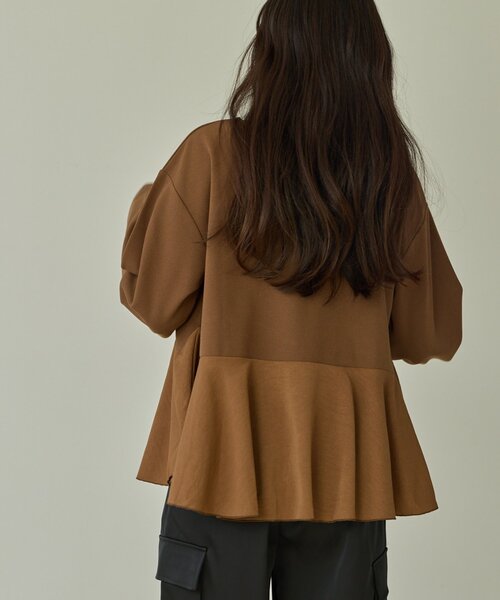 DISCOAT(ディスコート)の「【Noka】カットジョーゼットペプラムプルオーバー《WEB限定》(Tシャツ/カットソー・レディース・ブラック/ブラウン/オフホワイト・FREE)」の17枚目の写真