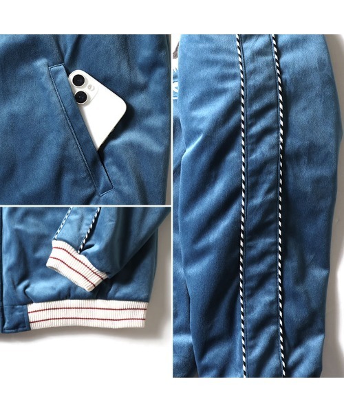 HOUSTON(ヒューストン)の「【26AW新色追加】HOUSTON ヒューストン VELVETEEN TIGER SOUVENIR JACKET 別珍 虎刺繍 スーベニアジャケット / スカジャン(スカジャン・メンズ・ブラック/ブルー・M/L/XL/XXL)」の10枚目の写真