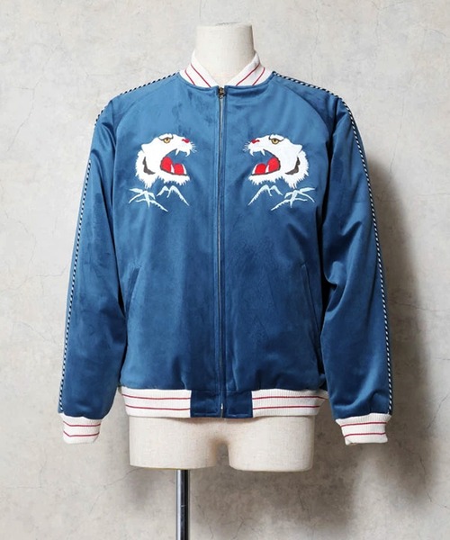 HOUSTON(ヒューストン)の「【26AW新色追加】HOUSTON ヒューストン VELVETEEN TIGER SOUVENIR JACKET 別珍 虎刺繍 スーベニアジャケット / スカジャン(スカジャン・メンズ・ブラック/ブルー・M/L/XL/XXL)」の15枚目の写真