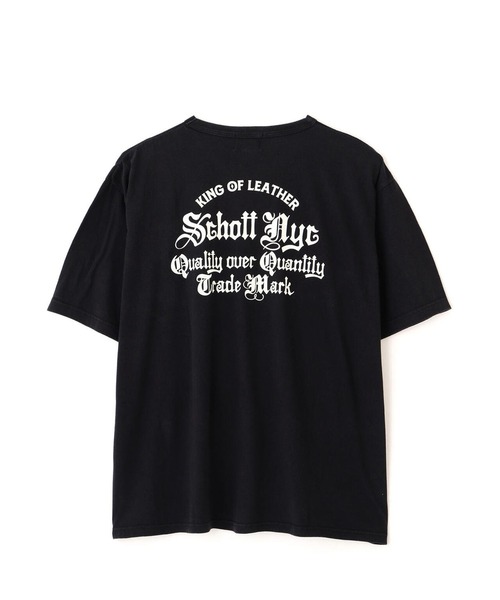 Schott（ショット）の「Schott- QUALITY OVER QUANTITY SSTEE（Tシャツ/カットソー・メンズ・レッド/ブラック・XL/M/L）」の4枚目の写真
