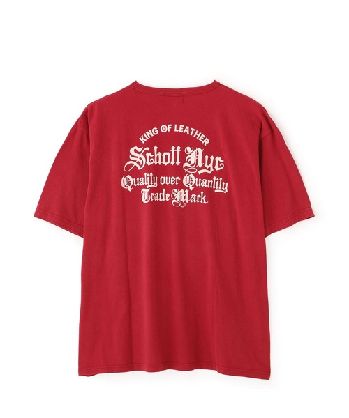 Schott（ショット）の「Schott- QUALITY OVER QUANTITY SSTEE（Tシャツ/カットソー・メンズ・レッド/ブラック・XL/M/L）」の7枚目の写真
