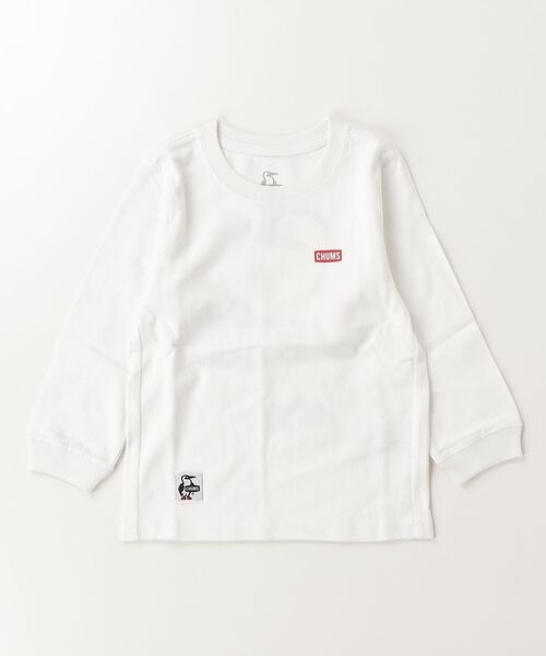 CHUMS(チャムス)の「【CHUMS】Kids Booby Logo Brushed L/S T-Shirt(Tシャツ/カットソー・キッズ・ブルー/ネイビー/ホワイト・MEDIUM/LARGE/X-LARGE)」の1枚目の写真