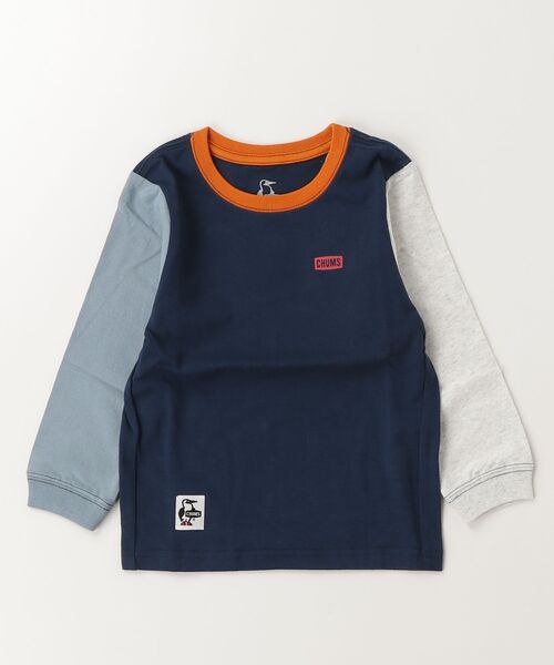 CHUMS(チャムス)の「【CHUMS】Kids Booby Logo Brushed L/S T-Shirt(Tシャツ/カットソー・キッズ・ブルー/ネイビー/ホワイト・MEDIUM/LARGE/X-LARGE)」の3枚目の写真