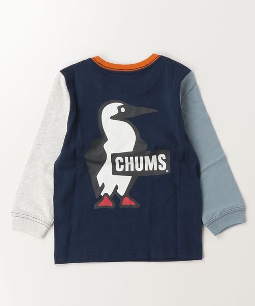 CHUMS(チャムス)の「【CHUMS】Kids Booby Logo Brushed L/S T-Shirt(Tシャツ/カットソー・キッズ・ブルー/ネイビー/ホワイト・MEDIUM/LARGE/X-LARGE)」の4枚目の写真