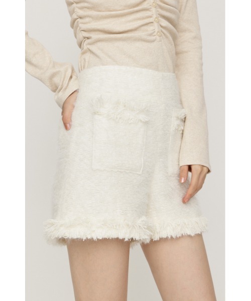 SLY(スライ)の「【限定カラーあり】FLUFFY TWEED S/PT フラッフィーツイードショートパンツ 秋服(スラックス・レディース・グレー系その他2/オフホワイト/ブラウン系その他2/ブラック・2/1)」の8枚目の写真