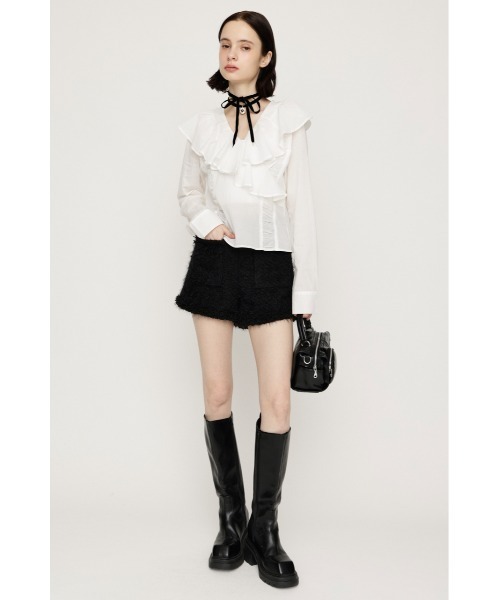 SLY(スライ)の「【限定カラーあり】FLUFFY TWEED S/PT フラッフィーツイードショートパンツ 秋服(スラックス・レディース・グレー系その他2/オフホワイト/ブラウン系その他2/ブラック・2/1)」の17枚目の写真