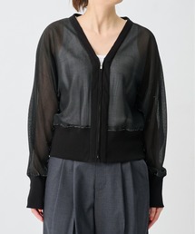 CITY TOKYO | 【CITY TOKYO/シティートウキョウ】TRICOLUM Cut Cardigan/ラメメッシュカーディガン(カーディガン/ボレロ)