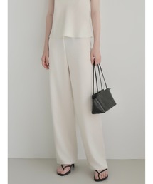 satin fluid line slacks