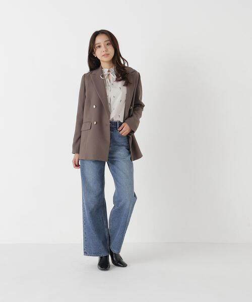 NATURAL BEAUTY BASIC(ナチュラルビューティーベーシック)の「リボンタイフラワープリントブラウス(シャツ/ブラウス・レディース・ベージュ系その他/ホワイト系その他/ブルー系その他2・FREE)」の19枚目の写真