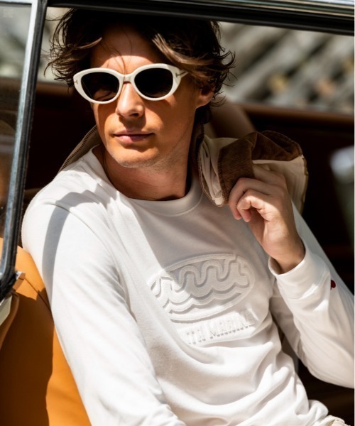 muta marine(ムータ・マリン)の「muta MARINE/ムータ マリン/別注Brush Wave LS TEE(Tシャツ/カットソー・メンズ・ブラック/ホワイト・LARGE/MEDIUM/X-LARGE)」の4枚目の写真