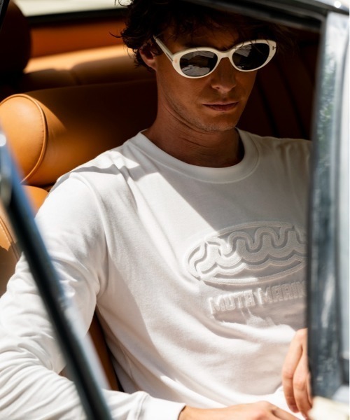 muta marine(ムータ・マリン)の「muta MARINE/ムータ マリン/別注Brush Wave LS TEE(Tシャツ/カットソー・メンズ・ブラック/ホワイト・LARGE/MEDIUM/X-LARGE)」の5枚目の写真