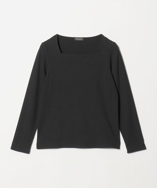 A DAY IN THE LIFE UNITED ARROWS(アデイインザライフユナイテッドアローズ)の「ラッセルストライプ スクエアネック プルオーバー <A DAY IN THE LIFE>(Tシャツ/カットソー・レディース・ブラック/オフホワイト・FREE)」の1枚目の写真