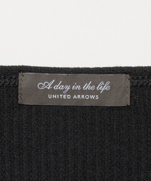 A DAY IN THE LIFE UNITED ARROWS(アデイインザライフユナイテッドアローズ)の「ラッセルストライプ スクエアネック プルオーバー <A DAY IN THE LIFE>(Tシャツ/カットソー・レディース・ブラック/オフホワイト・FREE)」の10枚目の写真
