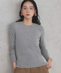 【2026AW】【M~Lサイズ展開】なめらかストレッチ長袖カットソー クルーネック 無地 ロンT