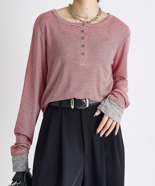 Lui's(ルイス)の「ヘンリーロンT(Tシャツ/カットソー・レディース・ブラック系その他/ブラック/レッド系その他/グレー系その他・FREE)」の20枚目の写真