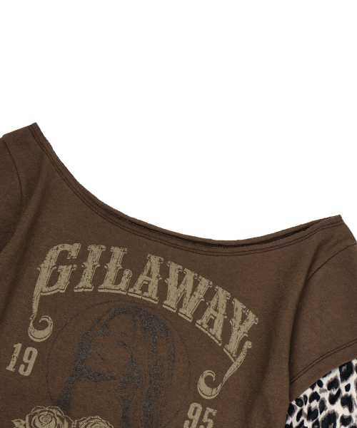 GILAARCHIVE(ギラアーカイブ)の「RUNAWAY GIRL LEOPARD LONG SLEEVE_BROWN(Tシャツ/カットソー・レディース・その他・FREE)」の6枚目の写真