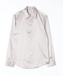 HIGH STREET∴ストレッチサテンストライプレギュラーカラーシャツ