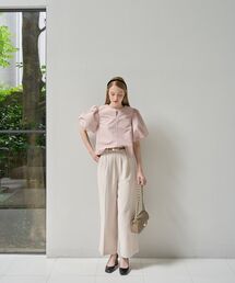 タックストレートパンツ