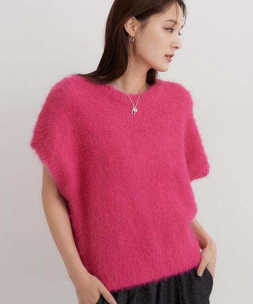 THE SHOP TK (ザ ショップ ティーケー )の「ふわふわシャギーフレンチニット(ニット/セーター・レディース・ピンク系/グレー・13/12)」の10枚目の写真