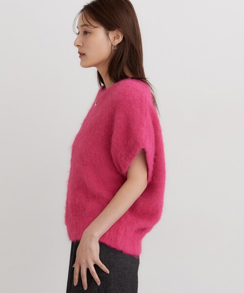THE SHOP TK (ザ ショップ ティーケー )の「ふわふわシャギーフレンチニット(ニット/セーター・レディース・ピンク系/グレー・13/12)」の8枚目の写真