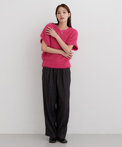THE SHOP TK (ザ ショップ ティーケー )の「ふわふわシャギーフレンチニット(ニット/セーター・レディース・ピンク系/グレー・13/12)」の7枚目の写真