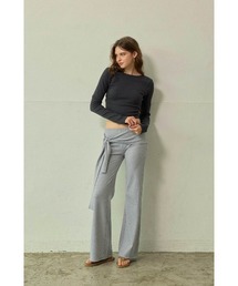 Tie Waist Flared Pants /ウエストリボンフレアパンツ