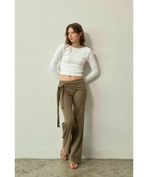 Tie Waist Flared Pants /ウエストリボンフレアパンツ