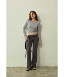 Tie Waist Flared Pants /ウエストリボンフレアパンツ