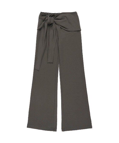 ALEXIA STAM(アリシアスタン)の「Tie Waist Flared Pants /ウエストリボンフレアパンツ(その他パンツ・レディース・チャコールグレー/グレー/カーキ・S/M/L)」の18枚目の写真