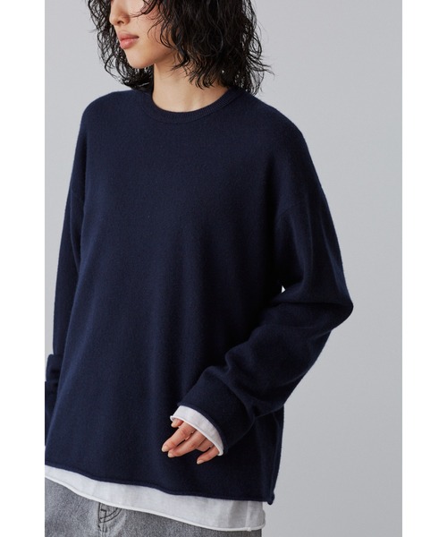 YLEVE(イレーヴ)の「YLEVE / CASHMERE KN T(ニット/セーター・レディース・オレンジ/ベージュ/ネイビー・1)」の7枚目の写真