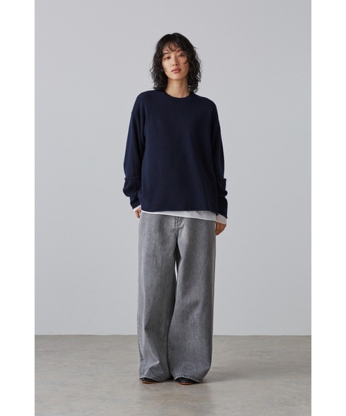 YLEVE(イレーヴ)の「YLEVE / CASHMERE KN T(ニット/セーター・レディース・オレンジ/ベージュ/ネイビー・1)」の8枚目の写真