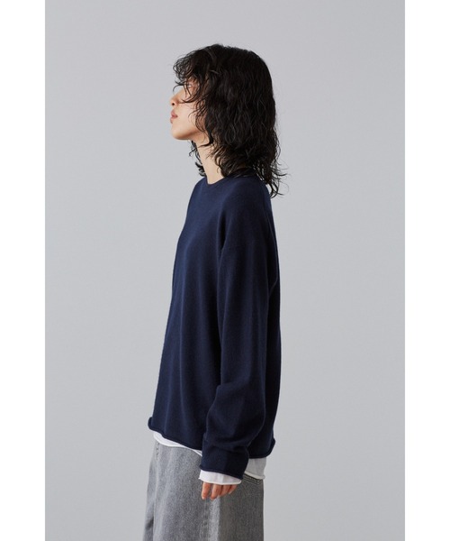 YLEVE(イレーヴ)の「YLEVE / CASHMERE KN T(ニット/セーター・レディース・オレンジ/ベージュ/ネイビー・1)」の5枚目の写真