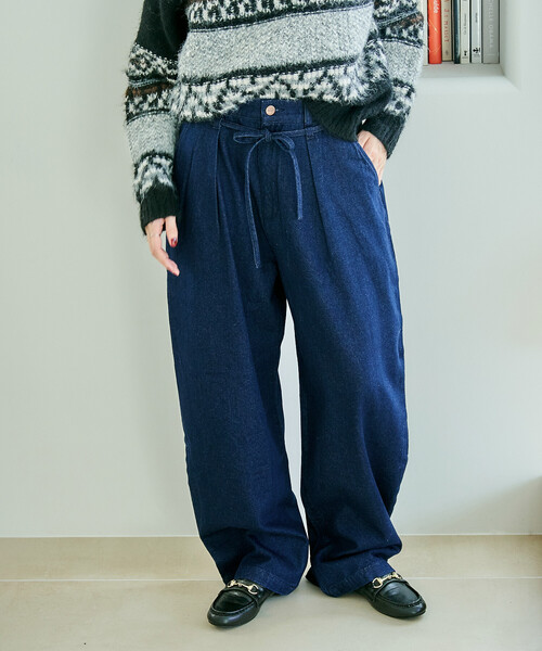 FREAK'S STORE（フリークスストア）の「RED KAP × FREAK'S STORE/レッドキャップ 別注 ウォーム 紐付きイージーパンツ（その他パンツ・レディース・ベージュ/ブラウン/ネイビー/チャコール/ナチュラル・SMALL/MEDIUM）」の5枚目の写真