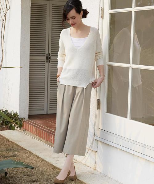 NINA RICCI ベージュ ワイドパンツ　34サイズ NINA RICCI ベージュ ワイドパンツ 34サイズ 楽天市場】ワイドパンツ