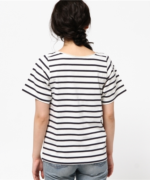 RODEO CROWNS WIDE BOWL（ロデオクラウンズワイドボウル）の「REVERSE TEE（Tシャツ/カットソー・レディース・ダークネイビー/ホワイト系その他・MEDIUM/SMALL）」の6枚目の写真