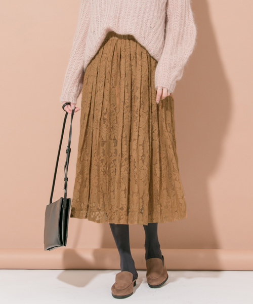 Urban Research アーバンリサーチ の Ur ヴィンテージレースプリーツスカート スカート Wear