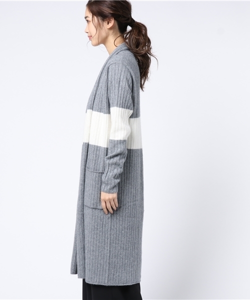 LOVELESS（ラブレス）の「【LOVELESS】WOMENS アンゴラミックスニットカーディンガン（カーディガン/ボレロ・レディース・ブラック/グレー・36/34）」の4枚目の写真