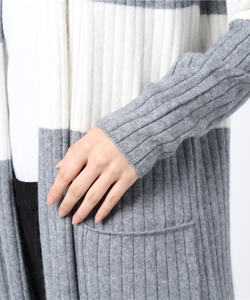 LOVELESS（ラブレス）の「【LOVELESS】WOMENS アンゴラミックスニットカーディンガン（カーディガン/ボレロ・レディース・ブラック/グレー・36/34）」の7枚目の写真