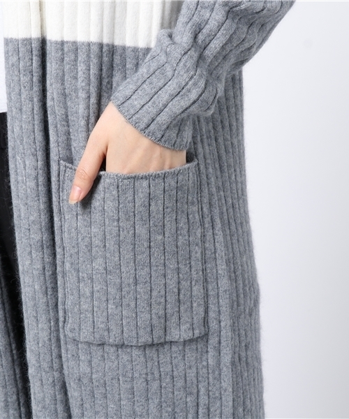 LOVELESS（ラブレス）の「【LOVELESS】WOMENS アンゴラミックスニットカーディンガン（カーディガン/ボレロ・レディース・ブラック/グレー・36/34）」の8枚目の写真