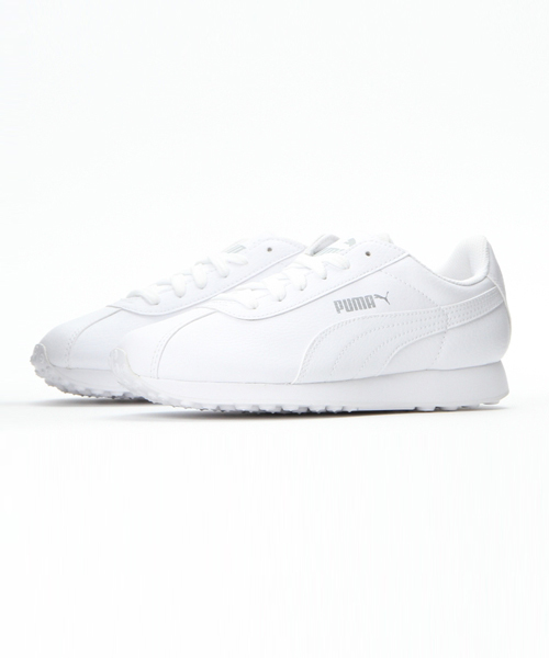 PUMA（プーマ）の「プーマ チューリン BG (KIDS)（スニーカー・キッズ・ホワイト/ホワイト×ネイビー/ブラック・22.5cm/24.0cm/23.5cm/23.0cm/24.5cm/25.0cm）」の2枚目の写真