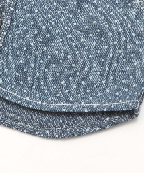 BREEZE（ブリーズ）の「Disney（ディズニー）ミッキーアップリケ半袖シャツ（シャツ/ブラウス・キッズ・ネイビー/サックスブルー・140/95/110/80/90/100/120/130）」の9枚目の写真