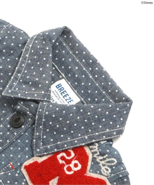 BREEZE（ブリーズ）の「Disney（ディズニー）ミッキーアップリケ半袖シャツ（シャツ/ブラウス・キッズ・ネイビー/サックスブルー・140/95/110/80/90/100/120/130）」の12枚目の写真