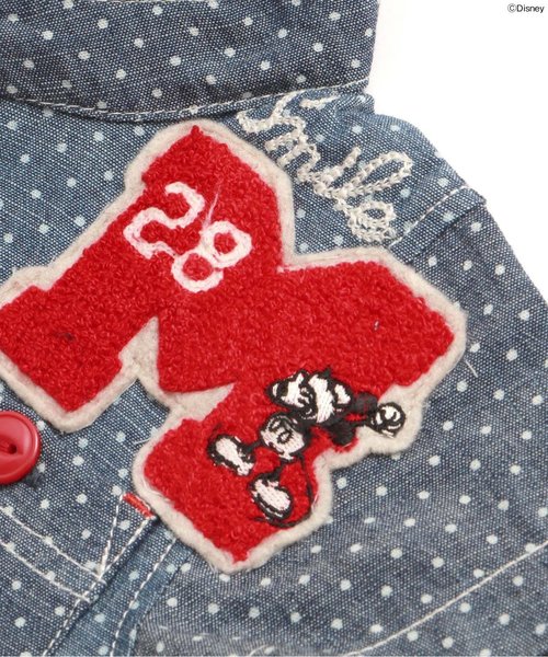 BREEZE（ブリーズ）の「Disney（ディズニー）ミッキーアップリケ半袖シャツ（シャツ/ブラウス・キッズ・ネイビー/サックスブルー・140/95/110/80/90/100/120/130）」の14枚目の写真
