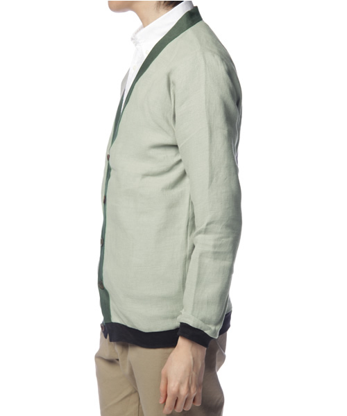 FRANK LEDER(フランクリーダー)の「frank leder LNN C/GN(カーディガン/ボレロ・メンズ・ライトグレー・SMALL)」の2枚目の写真