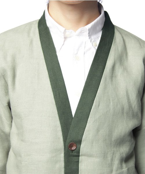 FRANK LEDER(フランクリーダー)の「frank leder LNN C/GN(カーディガン/ボレロ・メンズ・ライトグレー・SMALL)」の4枚目の写真