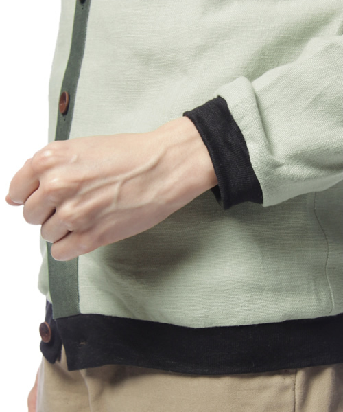 FRANK LEDER(フランクリーダー)の「frank leder LNN C/GN(カーディガン/ボレロ・メンズ・ライトグレー・SMALL)」の5枚目の写真