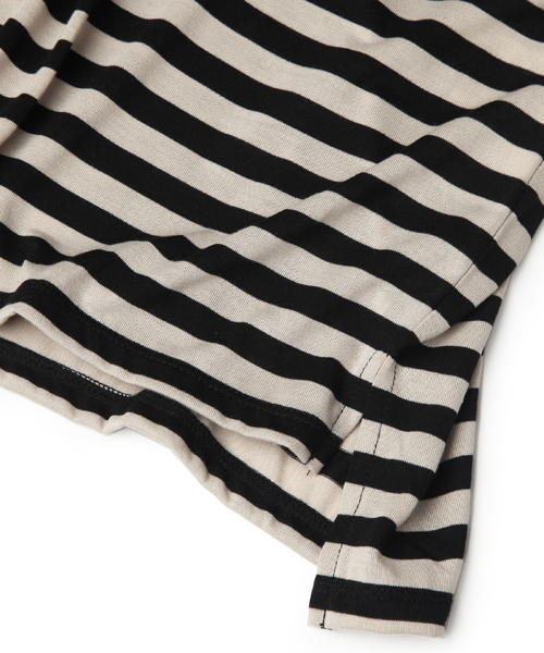 CROON A SONG(クルーンアソング)の「ボーダートップス(Tシャツ/カットソー・レディース・ホワイト/ベージュ・38)」の5枚目の写真