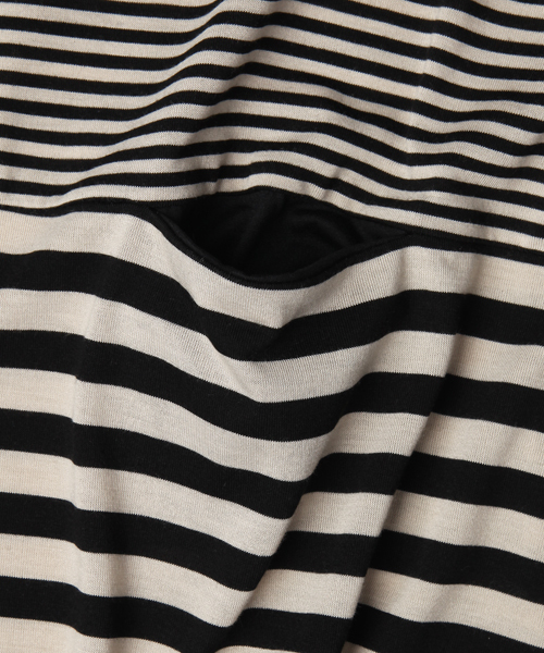 CROON A SONG(クルーンアソング)の「ボーダートップス(Tシャツ/カットソー・レディース・ホワイト/ベージュ・38)」の6枚目の写真