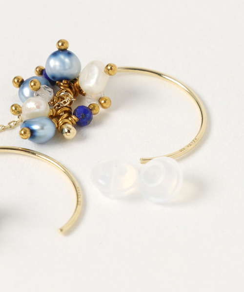 agete（アガット）の「K10藍染ピアス（ピアス（両耳用））」 - WEAR