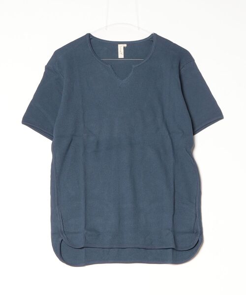 Lovege(ロベージ)の「Lovege-S/S WAFFLE TEE オーガニックコットン Tシャツ(Tシャツ/カットソー・メンズ・レッド系その他/オフホワイト/ヘザーグレー/ネイビー/スミクロ・2/3)」の1枚目の写真